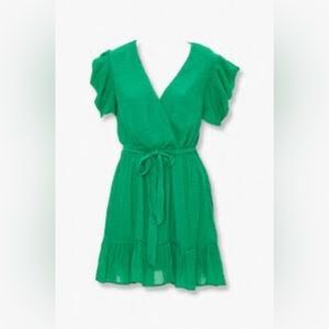 Forever21 medium wrap dress in green
